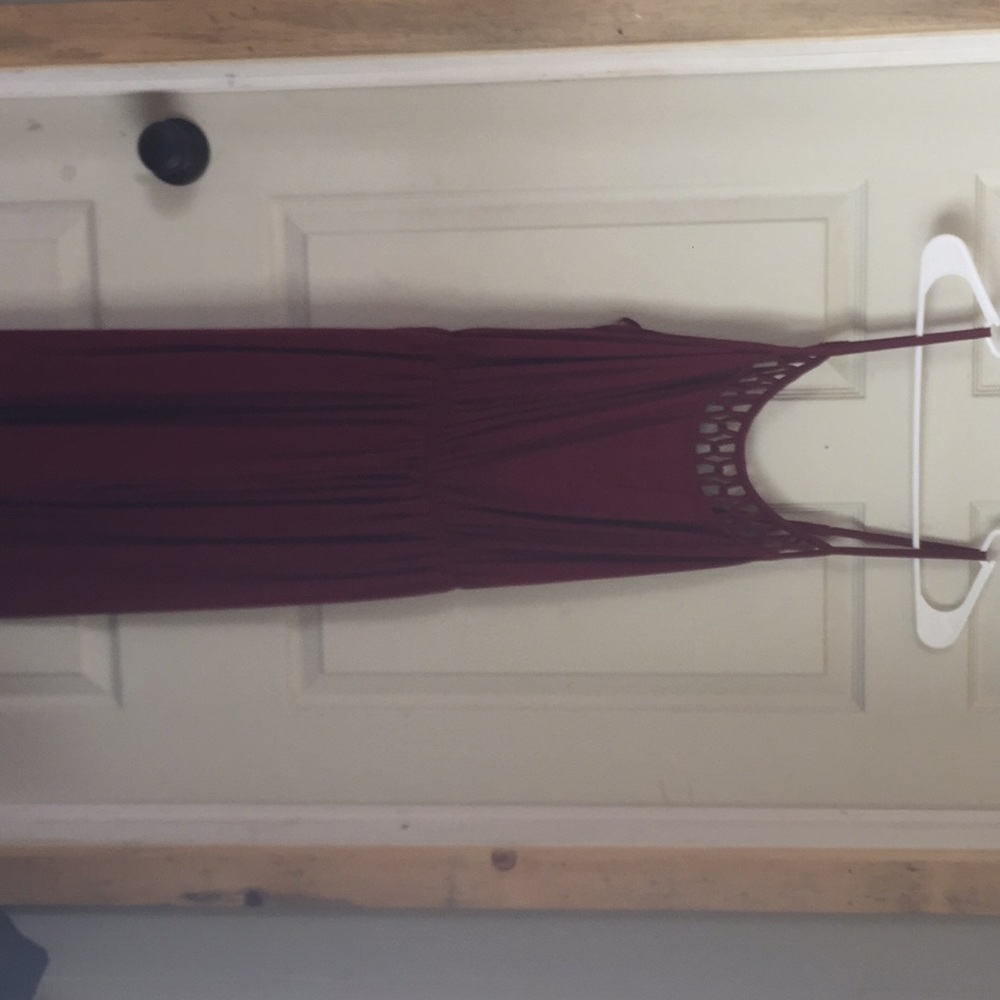 Burgundy maxi dress